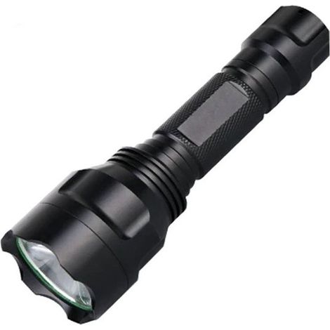 1 torcia LED ultra potente - ricaricabile tramite USB, impermeabile, mini, multifunzionale, nera (1/5)