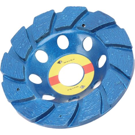 Meule boisseau diamantée 4 pouces pour meuleuse d'angle, pour polissage, bleue (1/5)