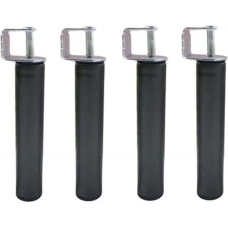 Pack 6 Patas para Somier + 6 Abrazaderas con Forma Cilindrica en Metal (40 cm) (1/4)