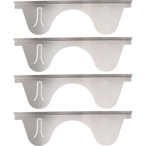 2 paires de couvercles rétractables en acier inoxydable pour trous de cuisinière, pour four, plan de travail de cuisine, couleur argent, de 35 cm à 70 cm. (1/5)