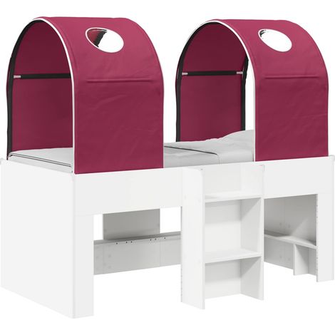 Maison Exclusive - Bett mit Tunnel 4 pcs Weiß und Rot Holzwerksto