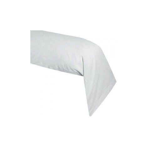 Une taie de traversin en coton gris perle 45 x 185 cm (1/3)