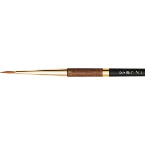 Pinceau - Rond fin - Aquarelle - Isabey - Martre Kolinsky Pure - 6227i - N°3 - Fibres naturelles (1/2)