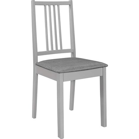 Maison Exclusive - Esszimmerstühle mit Polstern 4 Stk. Grau Massi (1/5)