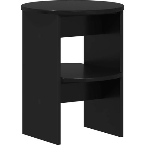 Mobile laterale Nero Ø40 x 50 cm Legno ingegnerizzato vidaXL