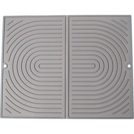 1 pcs (40×30 cm, Gris) Tapis Égouttoir Vaisselle, Pliable Tapis Vaisselle, Résistant à la Chaleur Tapis de Séchage Vaisselle (1/4)