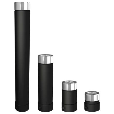Joncoux – Rallonge télescopique 80/130 mm – Longueur réglable 350 à 550 mm – Conduit de fumée pour appareils à granulés de bois