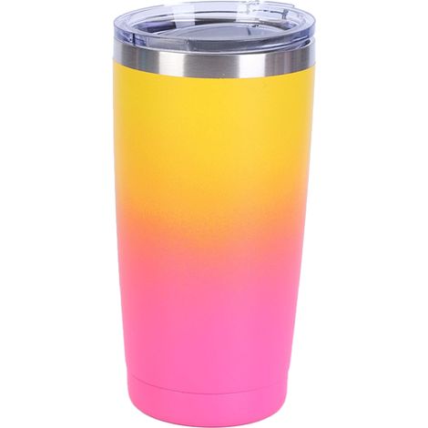 Tumbler Acier Inoxydable - Isolation Sous Vide - Couvercle Flexible avec Paille - Pour Boissons Chaudes et Froides - 500 ml (1/5)