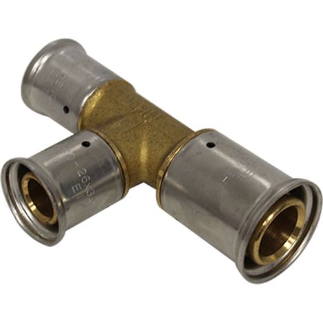 Té réduit laiton multicouche à sertir BE Ø32x3.0-26x3.0-26x3.0 (1/4)