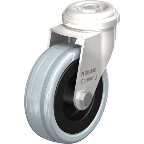 [NEUWERTIG] B-Ware Blickle Lenkrolle Rad-Durchmesser 75mm Tragfähigkeit 60kg grau mit Rückenloch (1/2)