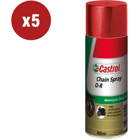 5 pezzi olio castrol chain spray o r 0,4lt