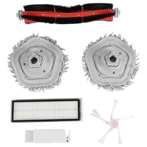 Pièces détachées pour robot aspirateur et laveur autonettoyant Bot W10 et W10 Pro : brosse latérale principale, filtre HEPA, lingettes de lavage (1/5)