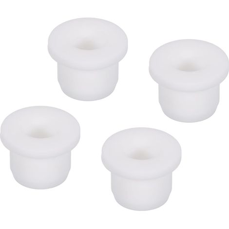 4Pcs Passe-Câble T-Forme Diamètre Installation 13mm, ID 8mm, Hauteur de 12mm Passe Fil Rondelle Caoutchouc Bouchons de Trous Flexibles pour Orifices de Câbles, Blanc (1/5)