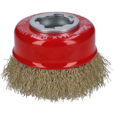BOSCH PROFESSIONAL 2608620730 CLEA0 BROSSE À CASSEROLE ONDULÉE EN MÉTAL X-LOCK Ø 75 MM ÉPAISSEUR DE FIL 0,3 MM POUR Ø 115 MM