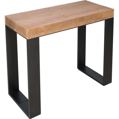 Consolle Allungabile 90-190x40x77 cm in Nobilitato Marrone (1/4)
