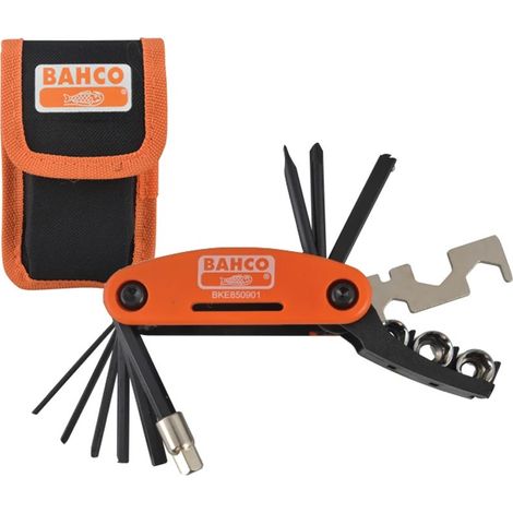 Bahco BKE850901 17 Piece Bicycle Tool Bike Multi Tool Socket Set with Pouch (1/4)
