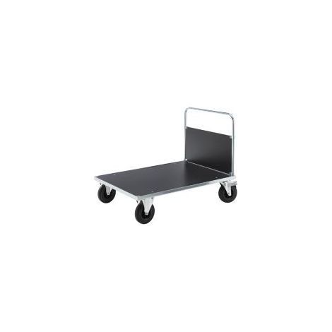Kongamek Plattformwagen, verzinkt 1200x800x900mm mit MDF-Platte, geschlossenem Schiebegriff, Gummibereifung und Bremse (1/3)