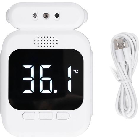 Thermomètre infrarouge numérique sans contact haute précision, mesure rapide avec alarme vocale, thermomètre digital de température (1/5)