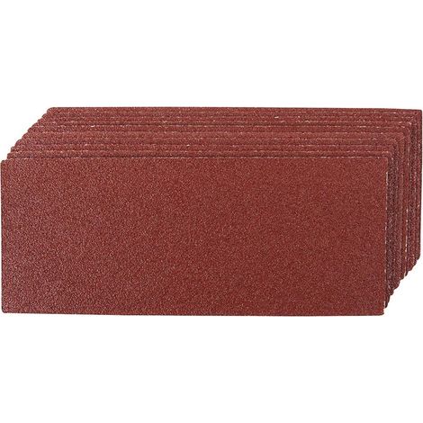 10 feuilles de poncage abrasives 1/3 pincees 93 x 230 mm - grain 60