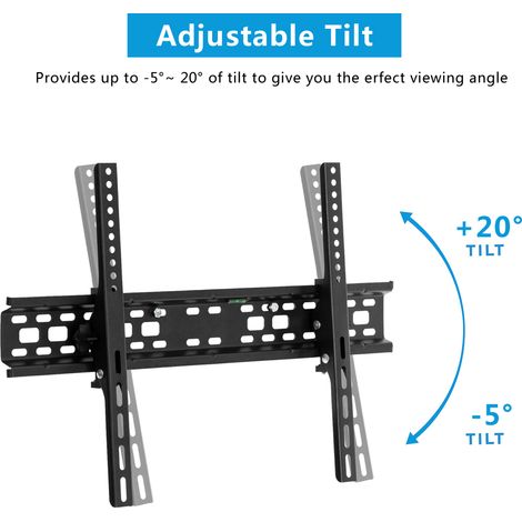 Support Mural pour Téléviseur 32-70" TMW003S - Capacité 50 kg, VESA 400x600 max, Inclinaison de -5° à +20°, Niveau à Bulle Intégré (1/5)