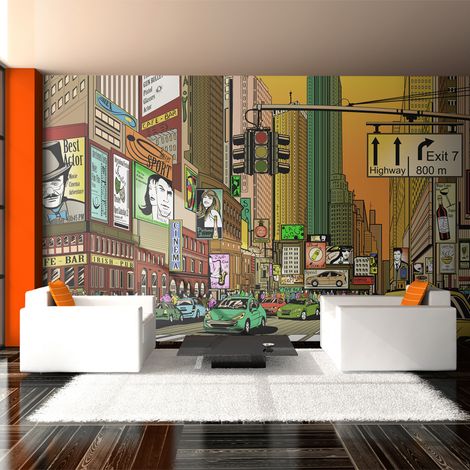 Fotomurale XXL - New York: città piena di vita - 550x270 (1/4)