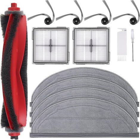 Q10S5 Accessoires de Rechange Compatibles avec Roborock Q10 S5/S5+ Aspirateur Robot Laveur, 1 Brosse principale, 2 Filtres, 4 Brosses Latérales, 4 Serpillières (1/5)
