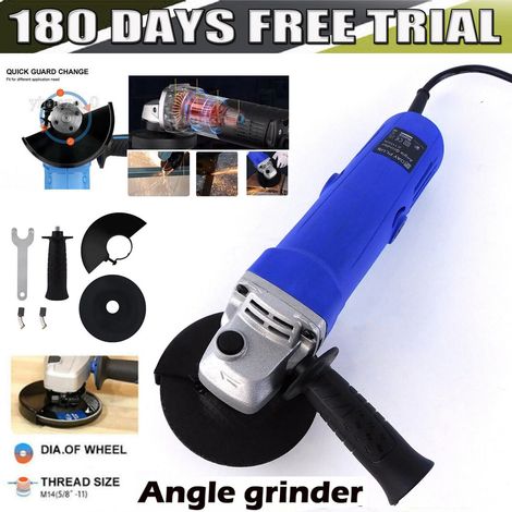 4800W Electric Angle Grinder 115mm Disc Heavy Duty Cutting Grinding Sander Tool (1/4)