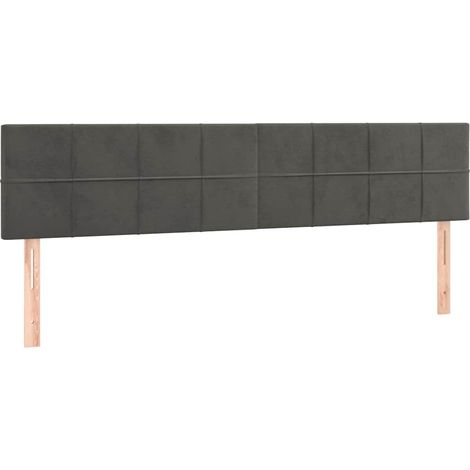 Maison Exclusive - Kopfteile Dunkelgrau 200x5x78/88 cm Samt (1/5)