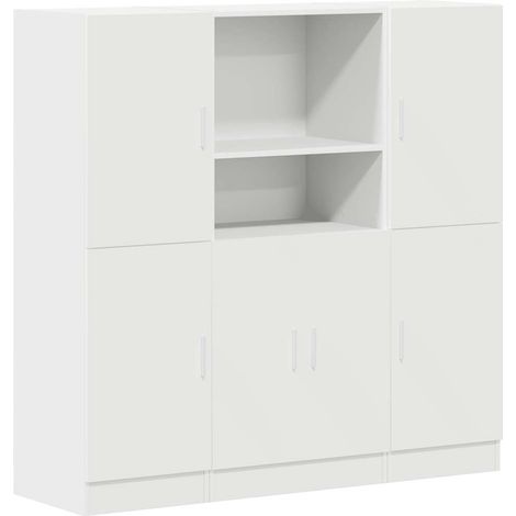 Maison Exclusive - 3-tlg. Küchenschrank-Set Weiß Holzwerkstoff