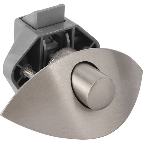Schranktürschloss mit Schubladengriff, Druckverriegelung für Marine- und Wohnmobiltüren (12–25 mm), Holzschranktür, gebürstetes Silber (1/5)