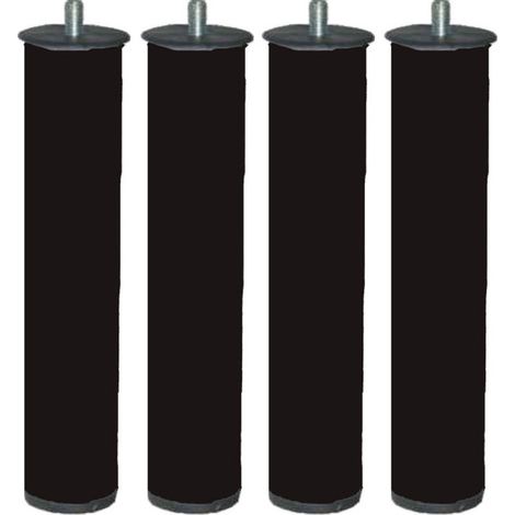 Patas Para Somier Acero Ø50x270mm Sin Rueda Acabado Negro Micel (1/10)
