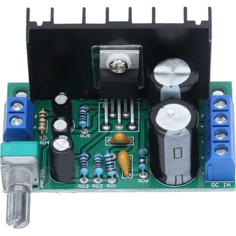 Module ampli mono pour haut-parleur carte amplification 12-24V 5W-120W TDA2050 avec potentiomètre 60x35x40mm 1 module 2 rondelles (1/5)