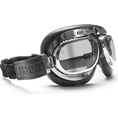Motorradbrille – Beschlagfreie Polycarbonat-Gläser – TPU-Rahmen – Fliegerbrille im Stil der 1960er-Jahre – 1 Stück (1/5)