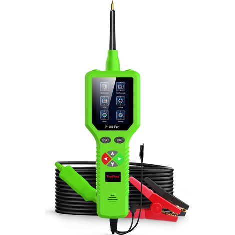 Testeur TopDiag P100 Pro vert avec oscilloscope intégré (1/5)