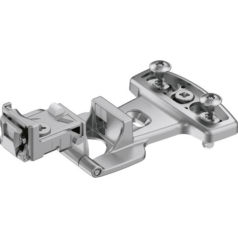 HETTICH Grundscharnier Selekta Pro 2000 E, 180 °, Auflage -3.2 mm, mit Spreizmuffen, vernickelt, 45064 (1/4)