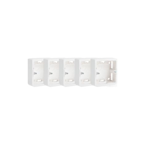 LEGRAND - Mosaic - LOT de 5 Cadres saillie 1 poste - prof 40 - 2 modules - Ru00e9f : 080281x5 (1/3)