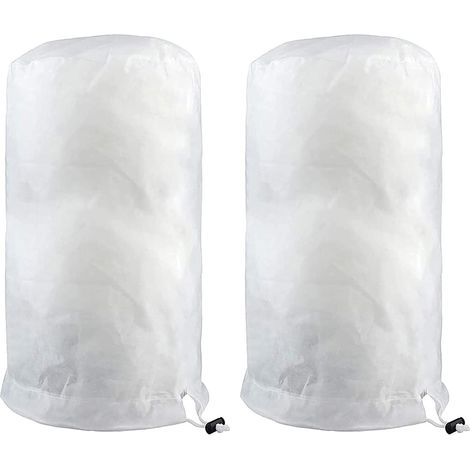 Lot de 2 Housses d'Hivernage Plantes 200x240cm Voile de Protection Anti-Gel avec Cordon et Glissière Blanc (1/5)
