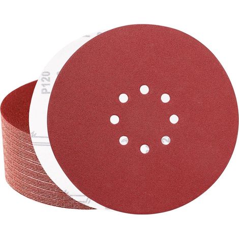 Schleifpapier 225 mm Klett 8 Loch Deckenschleifer 120 Körnung 50 Stück (1/5)