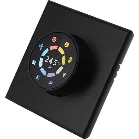 Thermostat intelligent noir avec application, télécommande, minuterie, économies d'énergie, protection contre la surchauffe et Wi-Fi pour Tuya AC95-240V (1/5)