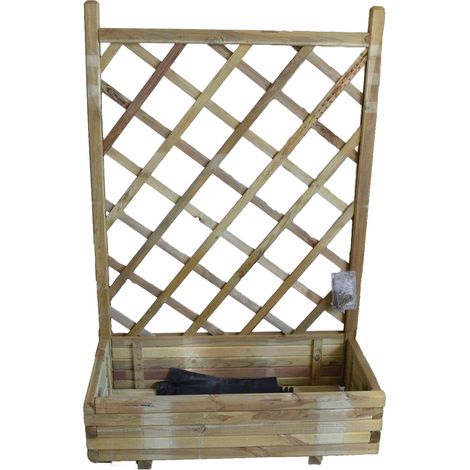 pannello grigliato 'rettangolare' con fioriera cm 75x30x140h (1/4)