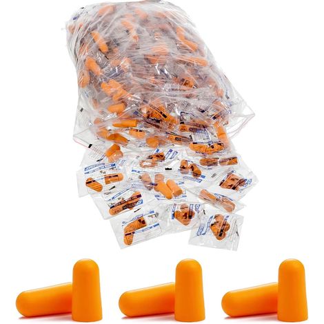 30 paires de bouchons d'oreilles, réutilisables de bouchons d'oreilles, en mousse ultra souple,Emballés individuellement,pour la suppression du bruit et le ronflement,orange (1/5)