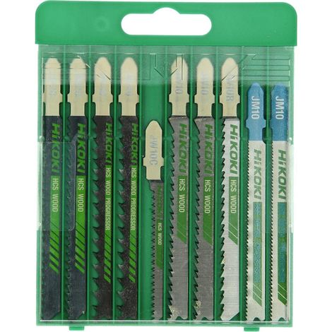 Set de 10 Hojas de sierra de calar para madera y metal HIKOKI (1/2)