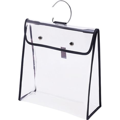 Sac De Rangement - Transparent - Avec Couvercle Et Crochet De Suspension - En Pvc - Pour Chambre Ou Dortoir - 2 Tailles Disponibles (1/5)