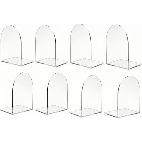 8 fermalibri in acrilico, fermalibri robusti, organizer da scrivania trasparente per camera da letto, biblioteca, studio, scuola e ufficio, regalo (1/5)