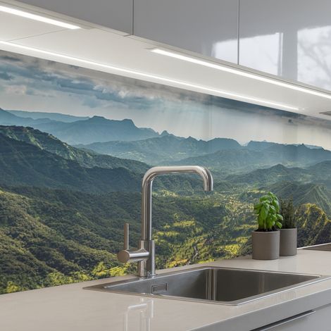 SCHIENALI CUCINA Paesaggio - Valle - Verde 300x80 cm (1/5)