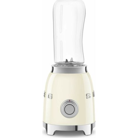 Smeg – Mini blender 0,6 L crème – 300 W – Double lame amovible – 2 vitesses – Corps inox – Verrouillage moteur – PBF01CREU