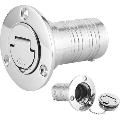316 Inch Stainless Steel Boat Marine Deck Filler Cap Keyless Gas Fuel Tank for Yacht Caravan，Yachts for Caravan(38mm) (1/5)