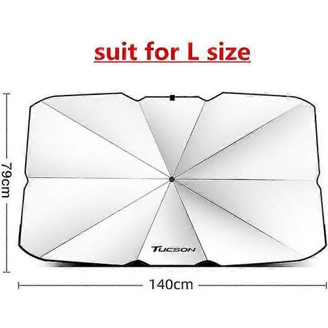 Faltbarer Sonnenschutz für die Windschutzscheibe von Hyundai Tucson, Creta, Eon, Equus, i10, i20, i40, Ioniq, ix25, ix55, Kona und Santa Fe