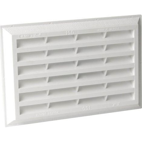 Nicoll – Grille aération VMC rectangulaire 174x262 mm – Moustiquaire renforcée UV – Pose à sceller – Surface passage 150 cm² – SKU M162