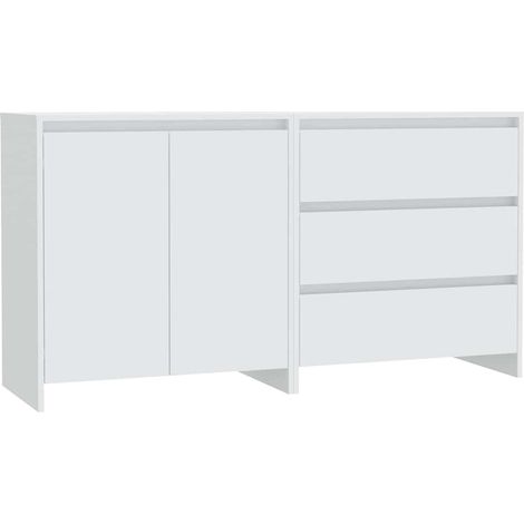 2-tlg. Sideboard/Anrichte/Buffet Weiß Holzwerkstoff LXWW874486 (1/5)